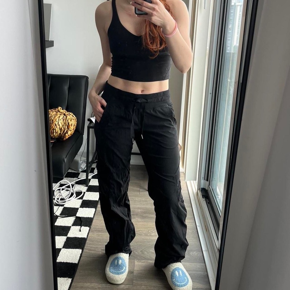lululemon athletica Black Drawstring Wide-Leg Pants